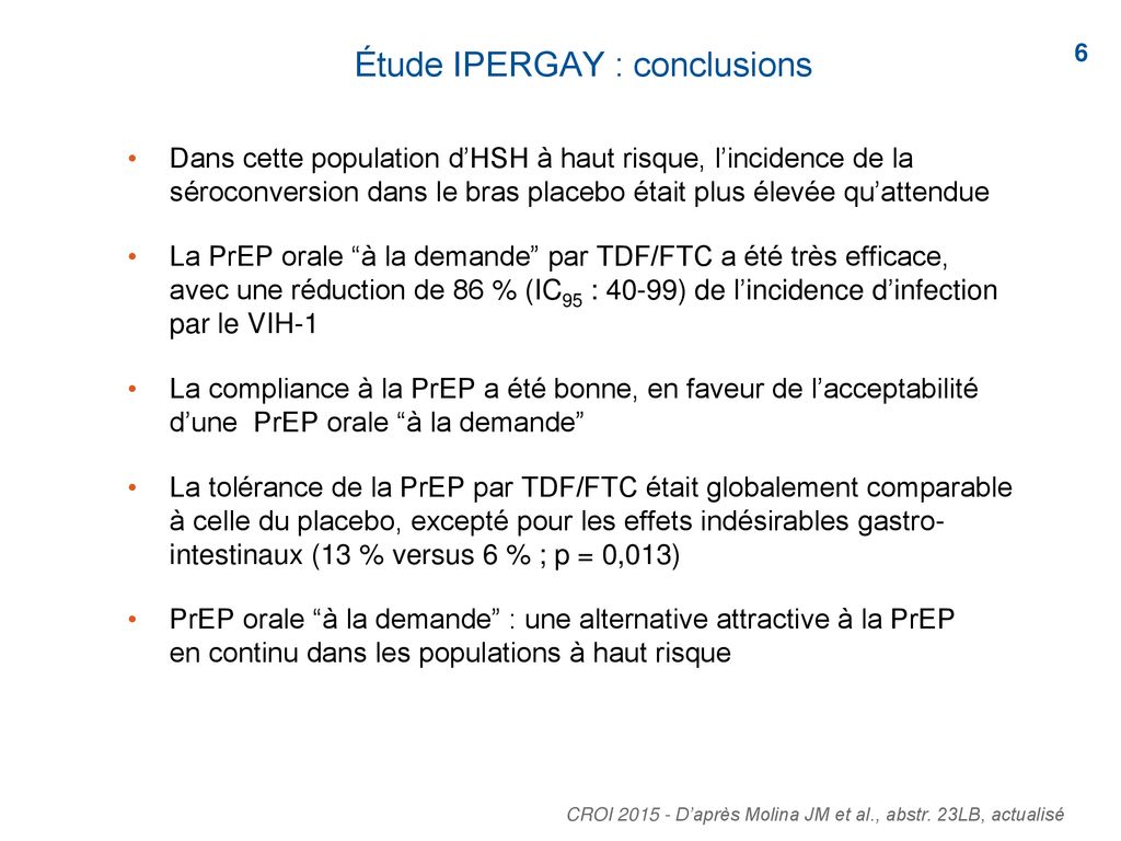 La Prep en France commence par létude Ipergay ppt télécharger